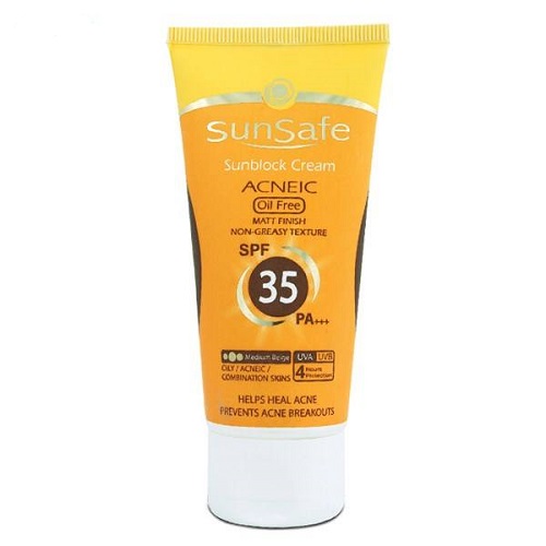 کرم ضد آفتاب آنتی آکنه سان سیف SPF35